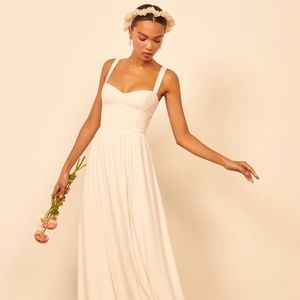 Reformation Hollyhock Dress in Ivory (size 4)